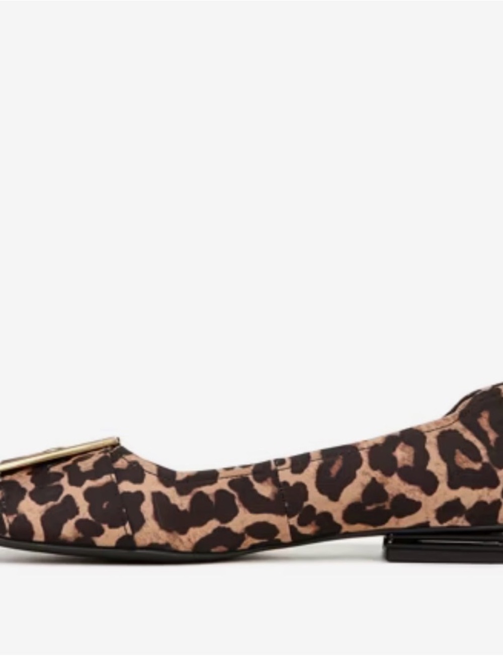 Franco Sarto Leopard-Print Ballet Flat with Gold Trim